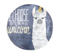 Eslifey Tappeto moderno a pelo lungo, morbido, decorazione per soggiorno e camera da letto, tappeto a pelo lungo con scritta "I Choose To Be a Unicorn", 120 cm