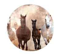 Eslifey Tappeto morbido e soffice, 80 cm, per soggiorno e camera da letto, cavalli che corrono sulla tempesta di sabbia, antiscivolo, lavabile, per camera da letto, area giochi e camera dei bambini