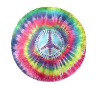 Eslifey Tappeto morbido e soffice, 80 cm, per soggiorno e camera da letto, con segno della pace senza guerra, tie-dye, antiscivolo, lavabile, per camera da letto, area giochi e camera dei bambini