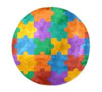 Eslifey Tappeto morbido e soffice, 80 cm, per soggiorno e camera da letto, tappeto puzzle, antiscivolo, lavabile, per camera da letto, area giochi e camera dei bambini, decorativo