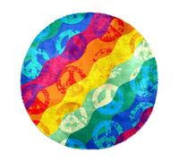 Eslifey Tappeto shaggy morbido e lussuoso, 70 cm, con segni della pace, tappeto moderno e antiscivolo, decorazione per casa, camera da letto, camera dei bambini e soggiorno