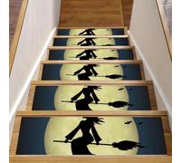 Eslifey Traversine per scale in legno per Halloween, per cavalcare le streghe, confezione da 15, 76,2 x 20,3 cm, antiscivolo, per interni, per cani, bambini, anziani, con adesivo riutilizzabile