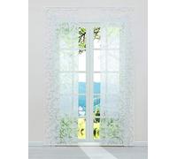 ESLIR Set di 2 tende a pannello, con velcro, trasparente, bianco, 57 x 145 cm, 2 pezzi