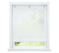 ESLIR Tenda a pacchetto senza fori, colore bianco, trasparente, con occhielli, con ganci a U, motivo moderno, #1 (larghezza x altezza) 60 x 140 cm, 1 pezzo