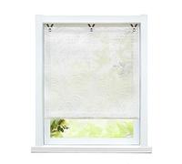 ESLIR - Tenda a pacchetto senza fori, con occhielli, moderna, semitrasparente, 1 pezzo, 100% poliestere, Bianco #2., BxH 45x130cm