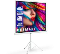 ESMART Economia EXS Schermo del treppiede 220 x 220 cm (123") | Formato 1:1 | Proiettore home cinema schermo di proiezione schermo treppiede LCD LED