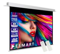 ESMART Expert CSX Schermo da incasso a soffitto 187 x 140 cm (92") 4:3 | Telecomando a infrarossi | Controllo del trigger | Schermo di proiezione del motore del proiettore elettrico per home cinema