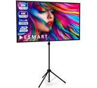 ESMART Expert X-Type Schermo per treppiede ultraleggero 221 x 125 cm (100") 16:9 | Proiettore home cinema LED LCD | costruzione rapida | Treppiede preassemblato | borsa per il trasporto