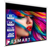 ESMART Professionale MIROLO Schermo di rollo manuale 203 x 152 cm (100") 4:3 | Schermo per proiezione proiettore home cinema Schermo per tende a rullo LCD LED