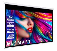 ESMART Professionale MIROLO Schermo di rollo manuale 244 x 137 cm (110") 16:9 | Schermo per proiezione proiettore home cinema Schermo per tende a rullo LCD LED