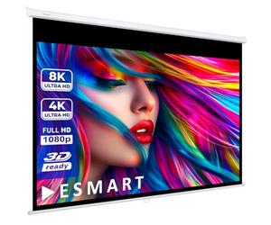 ESMART Professionale MIROLO Schermo di rollo manuale 342 cm Immagine 323 x 202 cm (150") 16:10 | Schermo per proiezione proiettore home cinema Schermo per tende a rullo LCD LED