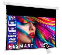 ESMART Professionale TATENSO Schermo di tensione 244 x 137 cm (110") 16:9 | Telecomando programmabile | Home cinema proiettore elettrico schermo di proiezione schermo tensione motore LCD LED