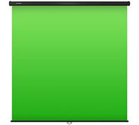 ESMART Rollo Schermo verde 200 x 200 cm (111") Sfondo verde Chroma Key per fotografia, video, streaming di giochi dal vivo, studio virtuale | Montaggio a parete/soffitto