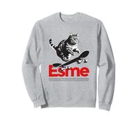 ESME - Bellissimo nome di ragazza con gatto e skateboard Felpa