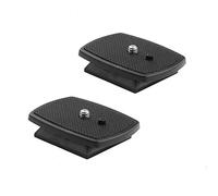 Esme Confezione da 2 testine universali per treppiedi a sgancio rapido per Velbon serie CX, Sony VCT, Amazon Basics, 60", nero, compatibile con fotocamera, supporto treppiede