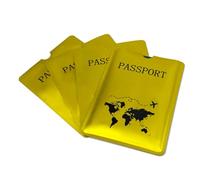esmen 4 pezzi di custodia protettiva for passaporto in alluminio, antimagnetica, porta, copertina for for bambini e adolescenti(Colorful,10.5 * 13.6cm)