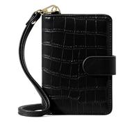 esmen Borsa di passaporto sospeso del collo Portable Boarding Pass Documentistica Porta stoccaggio supporto for protezione Cover(Svart)