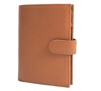 esmen Borsa portapassaporto in vera pelle, ultrasottile, multifunzionale, portadocumenti, con cerniera, da viaggio(Caf)