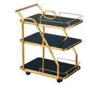 esmen Carrello portabottiglie in acciaio inox a 3 ripiani, carrozza da pranzo mobile con spazio for riporre gli oggetti cucina e tavolino laterale for pasti spuntini