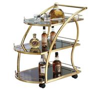 esmen Carrello portabottiglie mobile in acciaio inox a 3 ripiani, carrello da cucina con tavolino e contenitore for i pasti for la casa