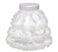 esmen Collana Finta in Pizzo Medievale con Colletto for Bambola Ricamato Vintage Francese for Camicie, Staccabile Bianco Floreale