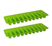esmen Confezione da 2 stampi in silicone for biscotti a forma di dito, 10 griglie for ghiaccioli e cubetti ghiaccio, stampo a bastoncino con facile rilascio for la cottura al forno(Groen)
