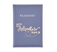 esmen Custodia for passaporto in PU, custodia for documenti, portapassaporto sottile da viaggio, protettiva for for viaggi all'estero(Haze Blue)