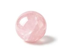esmen Ornamento a Sfera di Quarzo Rosa Naturale, Decorazione per la casa, con Crepe Naturali, Diametro 1.8-6cm/0.7-2.4in, 9 Taglie(Diameter 4.5-5cm)