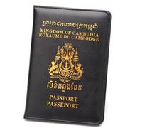 esmen Passoport Cover Sud-Est Asiatico Cambogia Porta Passaporto Custodia Protettiva Custodia in Pelle Custodia per Libro del Passaporto Pacchetto Ultra Sottile Custodia per Passaporto, Nero