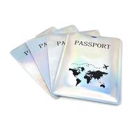 esmen Passoport - Custodia protettiva per passaporto, in alluminio, anti-magnetica, 4 pezzi, per bambini e adolescenti, Colorato, 13.6*10.5cm