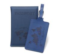 esmen Porta del passaporto BagGAgage Tag set PU Verifica per viaggio Passaporto Porta del bagaglio Dispositivo di carta d'identità Borsa Passaporto in pelle vegana Custodia Custodie per passaporto