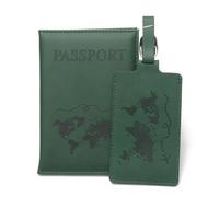 esmen Porta del passaporto BagGAgage Tag set PU Verifica per viaggio Passaporto Porta del bagaglio Dispositivo di carta d'identità Borsa Passaporto in pelle vegana Custodia Custodie per passaporto