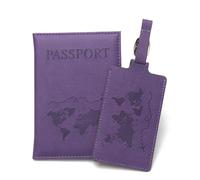 esmen Porta del passaporto BagGAgage Tag set PU Verifica per viaggio Passaporto Porta del bagaglio Dispositivo di carta d'identità Borsa Passaporto in pelle vegana Custodia Custodie per passaporto