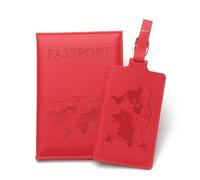 esmen Porta del passaporto BagGAgage Tag set PU Verifica per viaggio Passaporto Porta del bagaglio Dispositivo di carta d'identità Borsa Passaporto in pelle vegana Custodia Custodie per passaporto