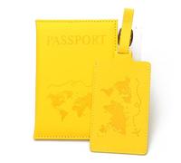 esmen Porta del passaporto BagGAgage Tag set PU Verifica per viaggio Passaporto Porta del bagaglio Dispositivo di carta d'identità Borsa Passaporto in pelle vegana Custodia Custodie per passaporto
