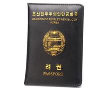 esmen Portapassaporto in pelle for la Corea del Nord, custodia protettiva da viaggio, portapassaporto in(Blauw)