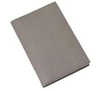 esmen Portapassaporto in vera pelle, portapassaporto in bovina da uomo, porta carte, portafoglio integrato, portadocumenti in donna(Gris)