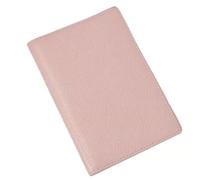 esmen Portapassaporto in vera pelle, portapassaporto in bovina da uomo, porta carte, portafoglio integrato, portadocumenti in donna(Roze)