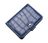 esmen Portapassaporto multifunzionale, portapassaporto da viaggio, portadocumenti con motivo a coccodrillo(Donker Blauw)