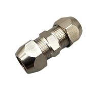 esmen Raccordo for Tubo con ghiera di Compressione 4 6 8 10 12 14 16 mm Tubo in Ottone Set di Doppia Scheda Giunti in Rame Tubo Dado di bloccaggio Doppio Dritto(OD Tube 6mm-10mm)