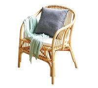 esmen Rattan Chair,Rattan Decorative Chair with Armrests,Upholstered Leisure Armchair for Living Room Bedroom Balcony Patio Lounge Chairs