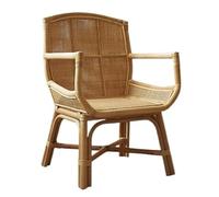 esmen Sedia giapponese in rattan naturale con schienale intrecciato, sedia vintage for soggiorno, camera da letto, salotto