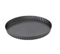 esmen Set di 5 teglie for crostate e quiche, antiaderenti, con fondo rimovibile, scanalate, in acciaio al carbonio, resistenti(11 Inches)