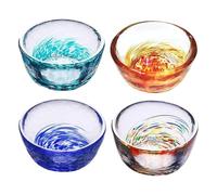 esmen Set di Tazze da Sake in Vetro Cristallo colorato da 4 Pezzi Set di Tazze da Vino Piccole Tazze da tè Set da 40 ml di Bicchieri da Sake Set di Bicchieri da Sake Giapponese