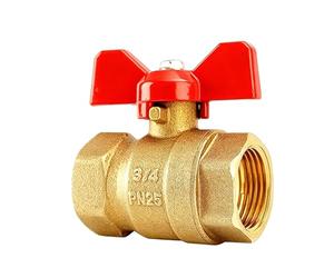 esmen UAE Valvola a Sfera in Ottone, valvola a Doppia Filettatura Interna per Collegamento Diretto su scaldacqua a Gas e Tubo Acqua 1/2" a 1¼" Raccordo rapido(1")