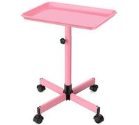 esmen Vassoio per Salone Rosa Carrello per Tatuaggio in Alluminio con Ruote Vassoio per Parrucchiere Carrello per Parrucchiere Regolabile in Altezza per riporre Oggetti