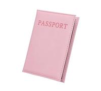 ESMENATZLS 1pc PU Custodia In Pelle Possport Della Copertura per il Mondo di Viaggio Passaporto Protector Organizer Universale Del Supporto Del Sacchetto Del, rosa, Taglia unica