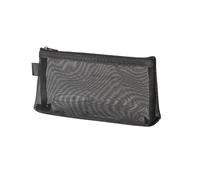 ESMENATZLS 1Pc Semplice Trasparente Portatile Mesh Pencil Case Pen Bag Ufficio Studente Matita Astucci Forniture Scuola Scatola Penna Bill Storage Bag, Bk, Taglia unica