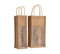 ESMENATZLS Borsa per vino rosso, confezione regalo per vino, con finestra, singola e doppia, per champagne, bomboniere, per gli ospiti, Colore unico, L