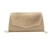 ESMENATZLS Brillante Glitter Donne Borse Designer Borse di Lusso Catena Borsa A Tracolla Prom Signore Pochette Da Sera Femminile Banchetto Borsa Da Polso, Oro, One Size